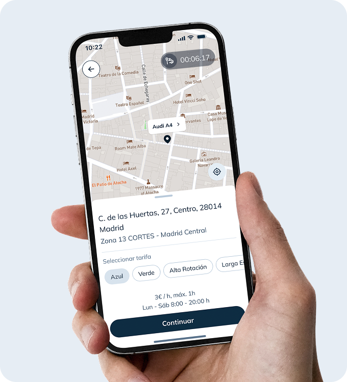 aplicacion para pagar la zona azul en Madrid y Barcelona