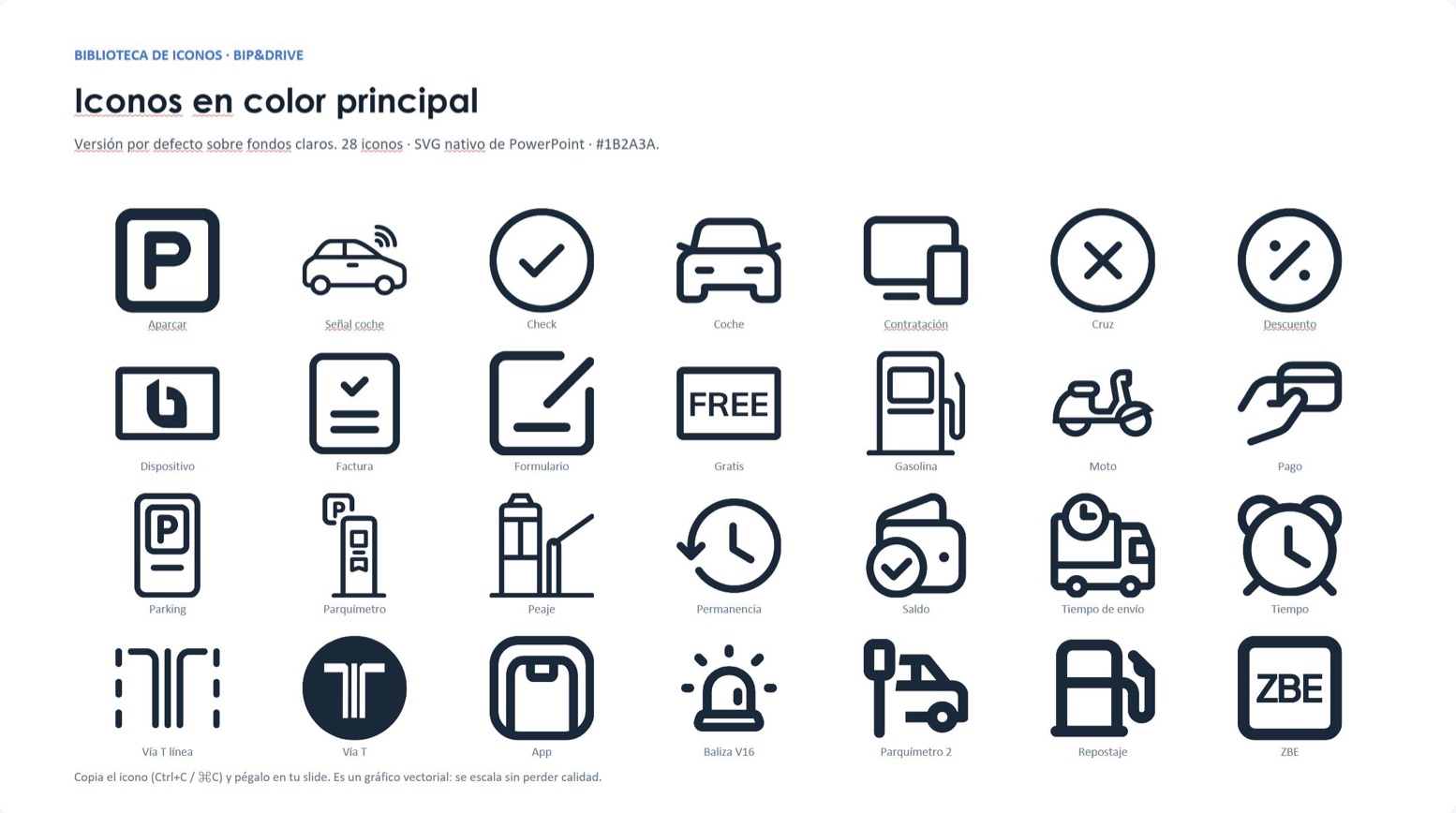 Biblioteca de iconos Bip&Drive