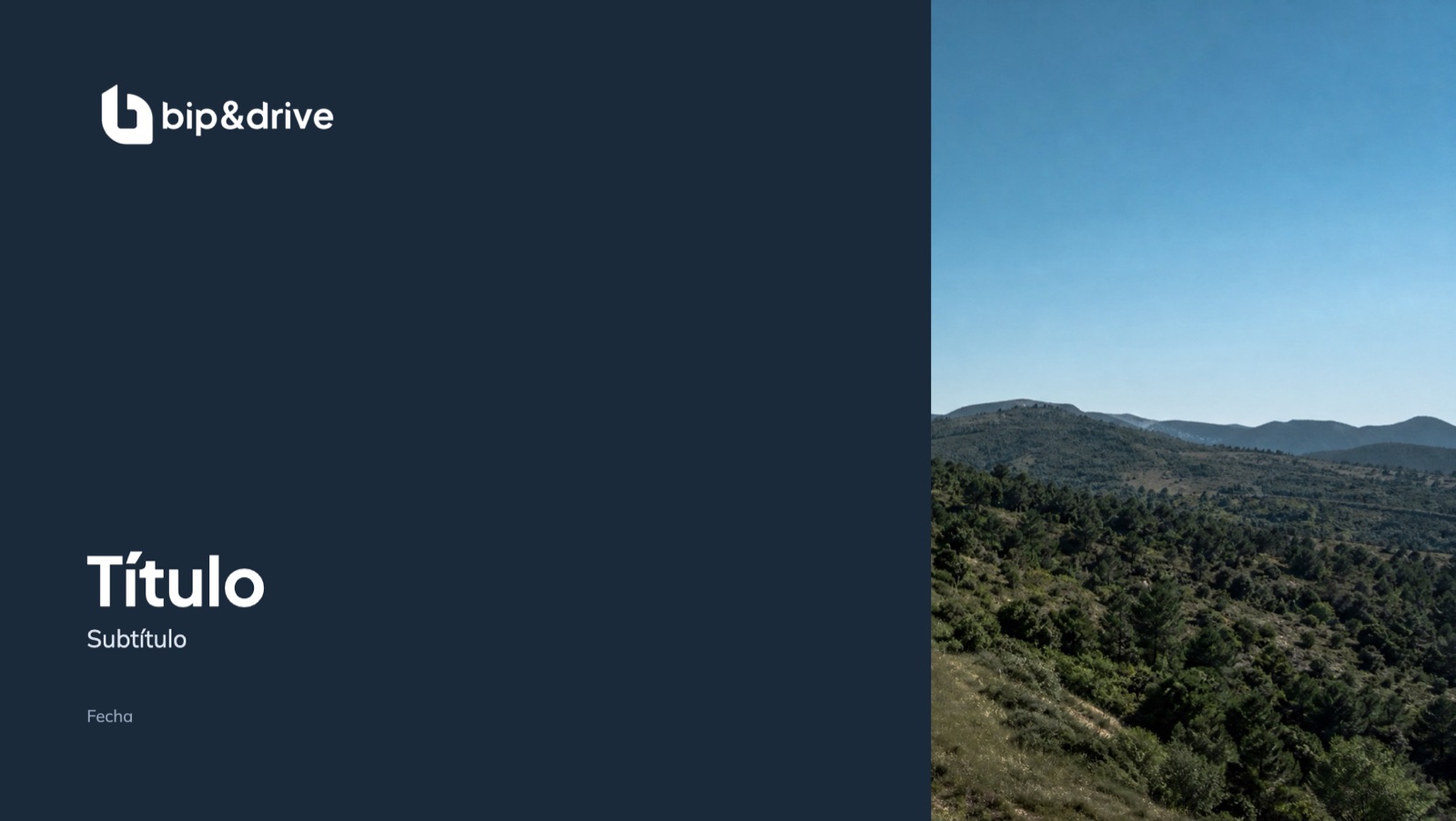 Portada de presentación con fotografía de paisaje