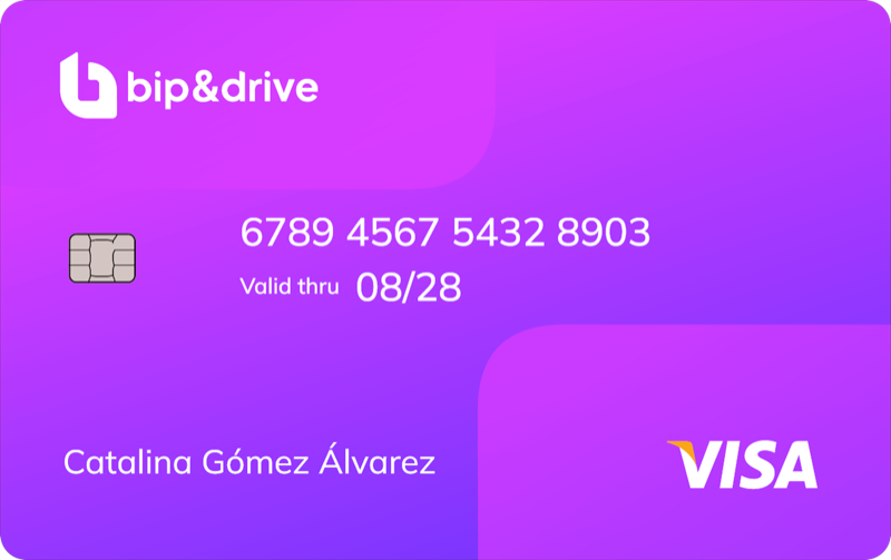 Tarjeta corporativa morada